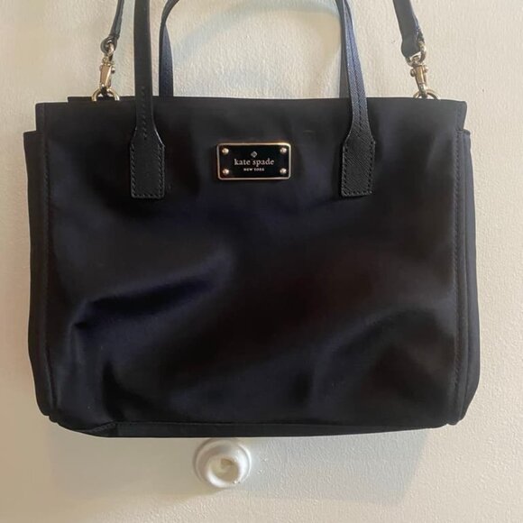 Kate Spade Blake Avenue Loden Nylon Crossbody Handbag Black Purse - Picture 4 of 12